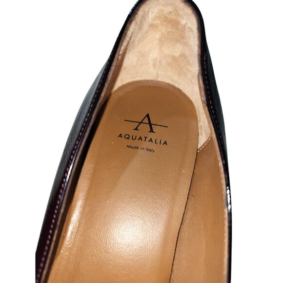 Aquatalia womens raspberry leather heels shoes size 8 - Picture 9 of 9